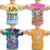 Disney Anime Amazing Digital Circus Children's 3d T-Shirts Boys Girls Anime Casual Summer Short Sleeve Clothes